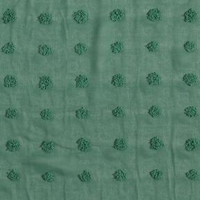 Chiffon große Dobby Punkte – tannengrün, 