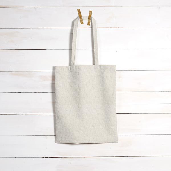 Dekostoff Jacquard Naturlook – dunkelbeige