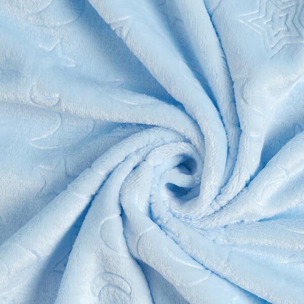Kuschelfleece Mond & Sterne – babyblau, image number 3
