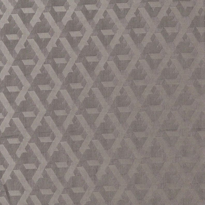 Futterstoff Jacquard geometrische Formen – grau,  image number 1