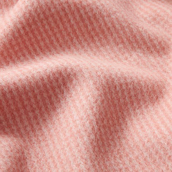 Angerauter Strickjacquard kleines Karo – altrosa/weiss, image number 2