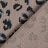Musselin/ Doppel-Krinkel Gewebe Leo – taupe/petrol,  thumbnail number 4