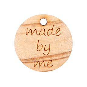 Holzzierteil mit Schriftzug [ Ø 18 mm ] | Prym – natur, 