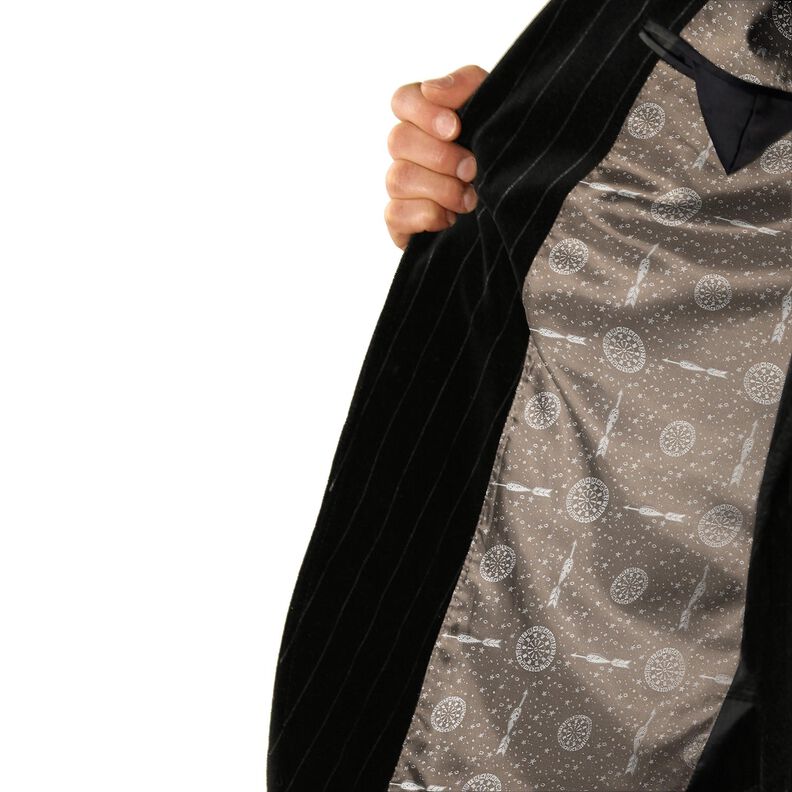 Futterstoff Jacquard Dartscheiben und Pfeile – grau/gold,  image number 5