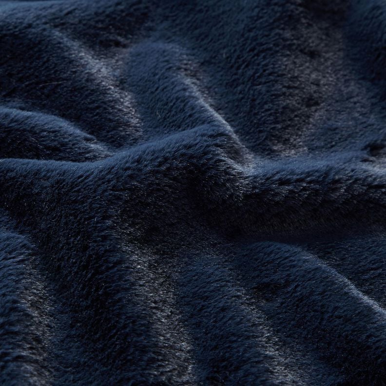 Hochwertiges, einfarbiges Kunstfell – marineblau,  image number 2
