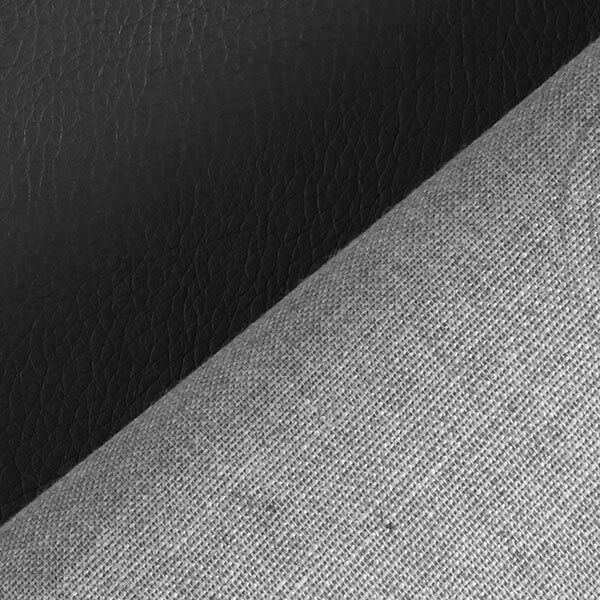 Polsterstoff Lederimitat natürliche Optik – schwarz, image number 3