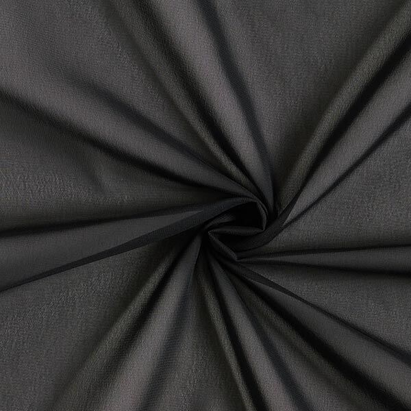 Polyester Chiffon Uni – schwarz, image number 1
