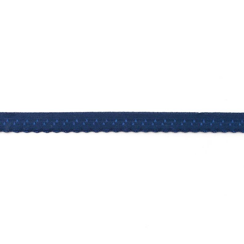 Elastisches Einfassband Spitze [12 mm] – marineblau,  image number 1