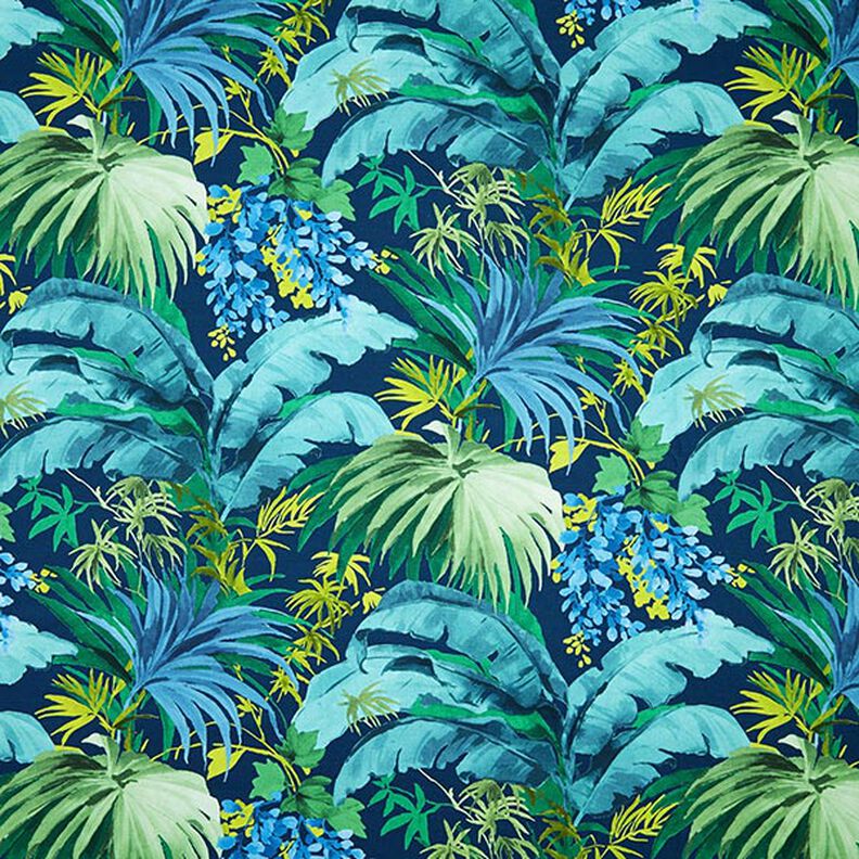 Halb-Panama Dekostoff Polinesia – blau/grün,  image number 1