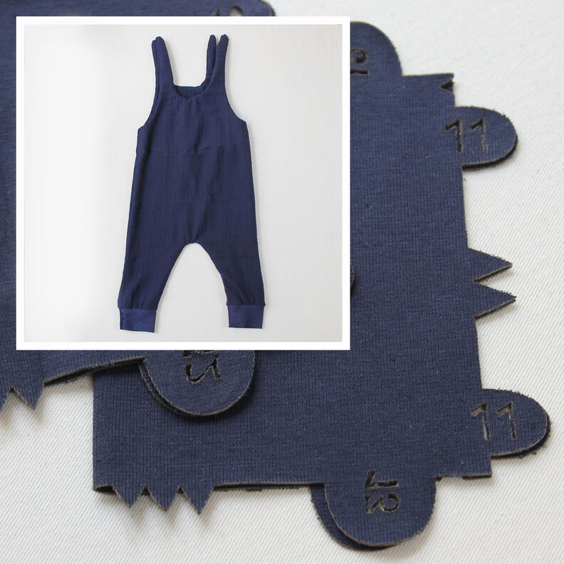 "Nähen nach Zahlen"-Paket Onesie BIMBAM | 98/104 – marineblau,  image number 1