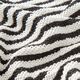 Strickstoff Glitzerstreifen mit Pailletten – wollweiss/schwarz,  thumbnail number 2