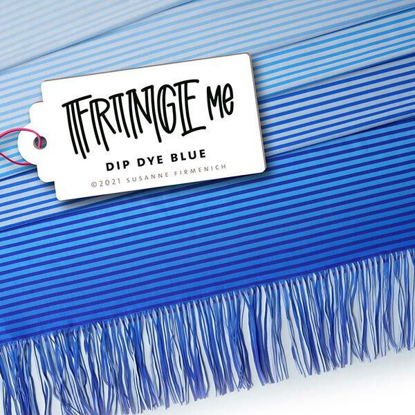 FRINGE ME Dip Dye Blue – blau | Albstoffe | Hamburger Liebe, image number 7
