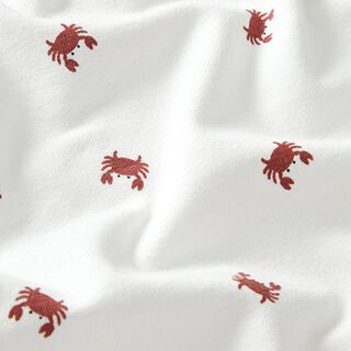 Baumwolljersey kleine Krebse – wollweiss, 