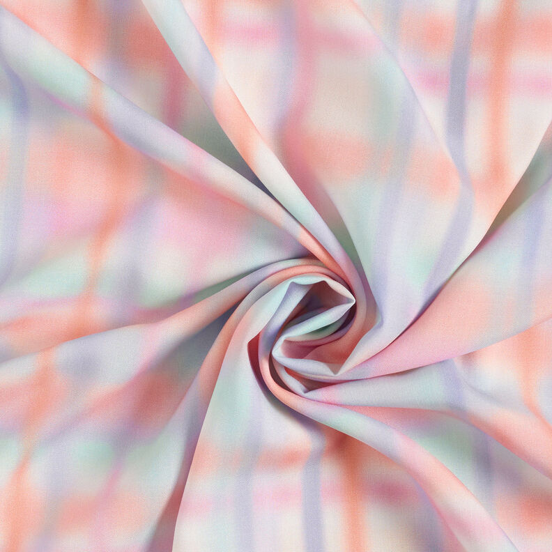 Viskosestoff Aquarellcheck – intensiv pink,  image number 5