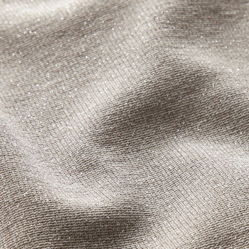 Strickjacquard Glitzer Melange – beige/silber metallic,  image number 3