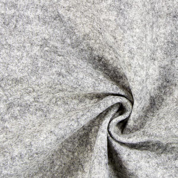 Filz 90cm / 1mm stark Melange – grau | Reststück 50cm