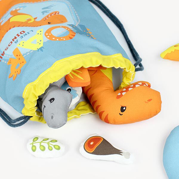 DINO FRIENDS Cut & Sew Dino Stoff Panel [ 80 x 155 cm ] | Kullaloo