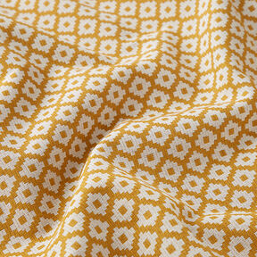 Outdoorstoff Jacquard Rauten – senf, 