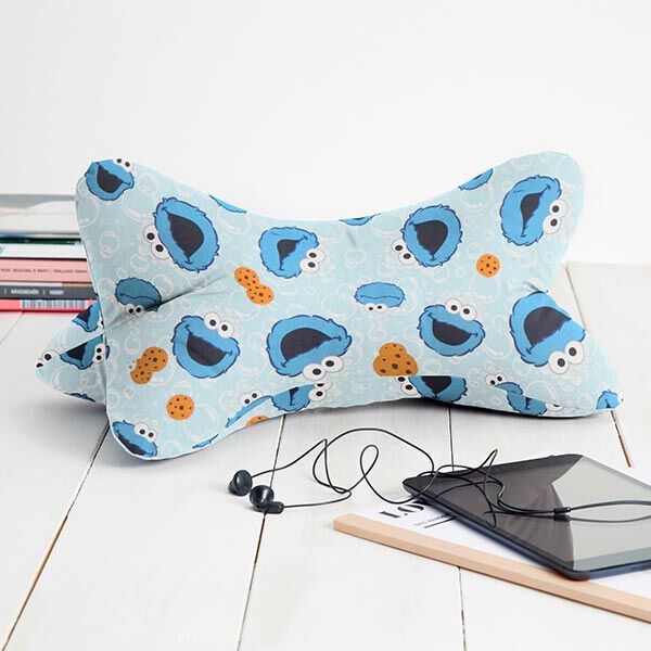 Dekostoff Cretonne Krümelmonster | CPLG – babyblau/königsblau, image number 6