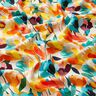 Viskose-Leinen-Mix stilisierte Blumen – wollweiss/orange,  thumbnail number 2