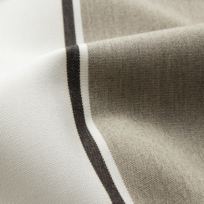 Outdoorstoff Canvas gemischte Streifen – weiss/grau, image number 2