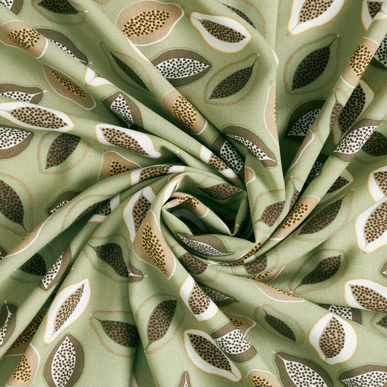 Viskosestoff Papayas – schilf/taupe, image number 3