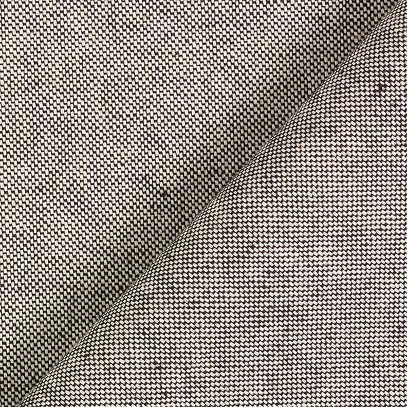 Dekostoff Halbpanama Chambray recycelt – schwarz/weiss,  image number 3