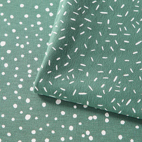 Baumwolljersey Konfetti – schilf | Reststück 100cm