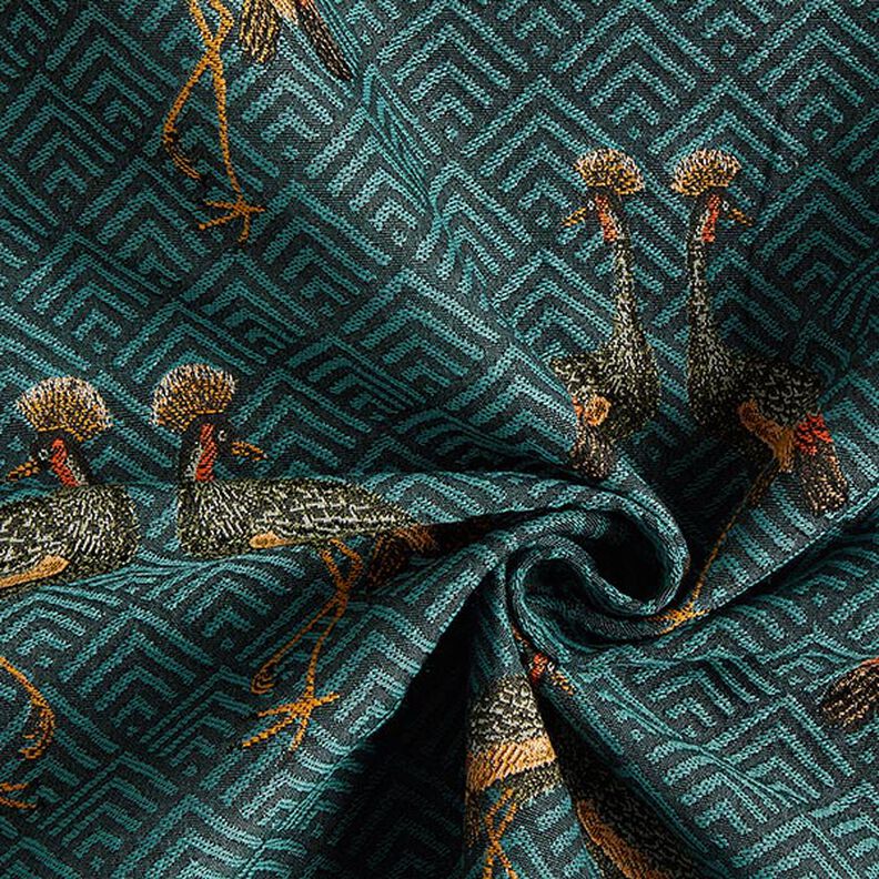 Jacquard Gobelin Pfau – petrol,  image number 3