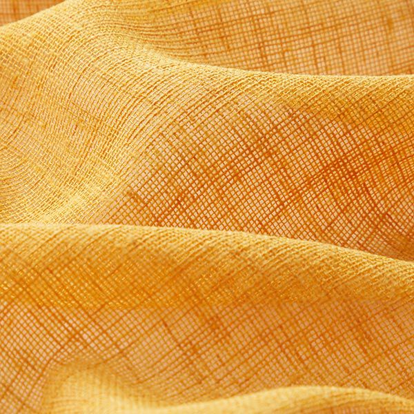 Gardinenstoff Voile Ibiza 295 cm – currygelb | Reststück 50cm