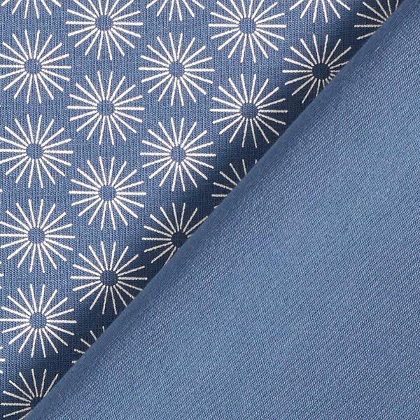 Baumwolljersey Strahlen-Blume – jeansblau, image number 4