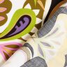 Viskosestoff Retro-Blumen – oliv/lila,  thumbnail number 4