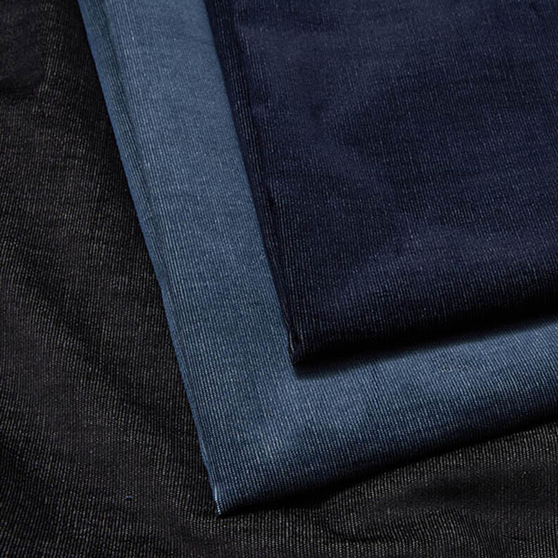 Stretch-Feincord Jeans-Look – marineblau,  image number 4