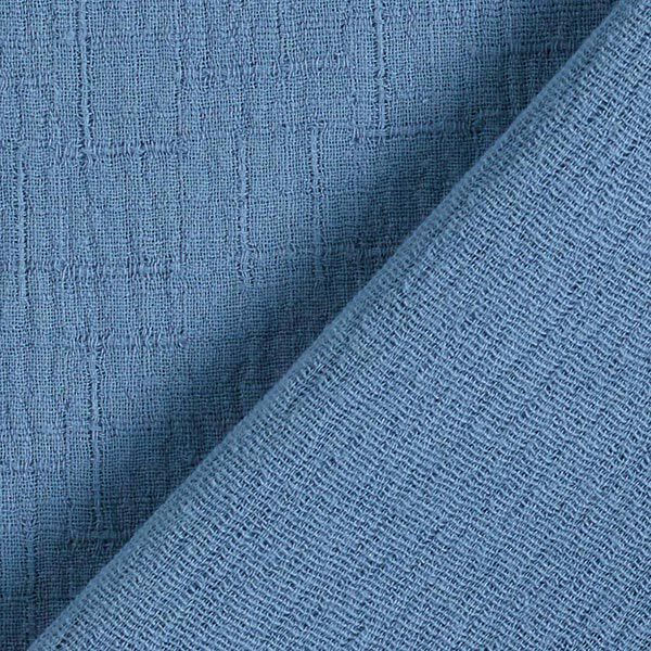 Bambus Musselin/ Doppel-Krinkel Gewebe Struktur – stahlblau