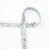 Elastische Paillettenborte [20 mm] – silber,  thumbnail number 1