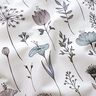 Dekostoff Halbpanama Blumenzeichnung – wollweiss/schwarz,  thumbnail number 2
