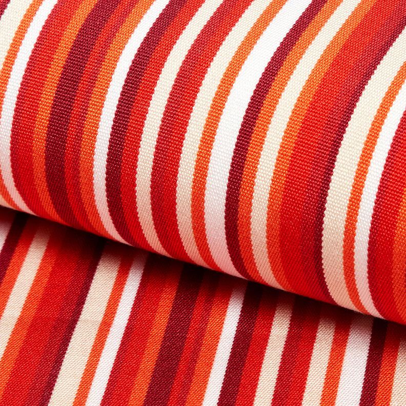 Outdoor Liegestuhlstoff Längsstreifen 44 cm – dunkelrot/orange,  image number 5