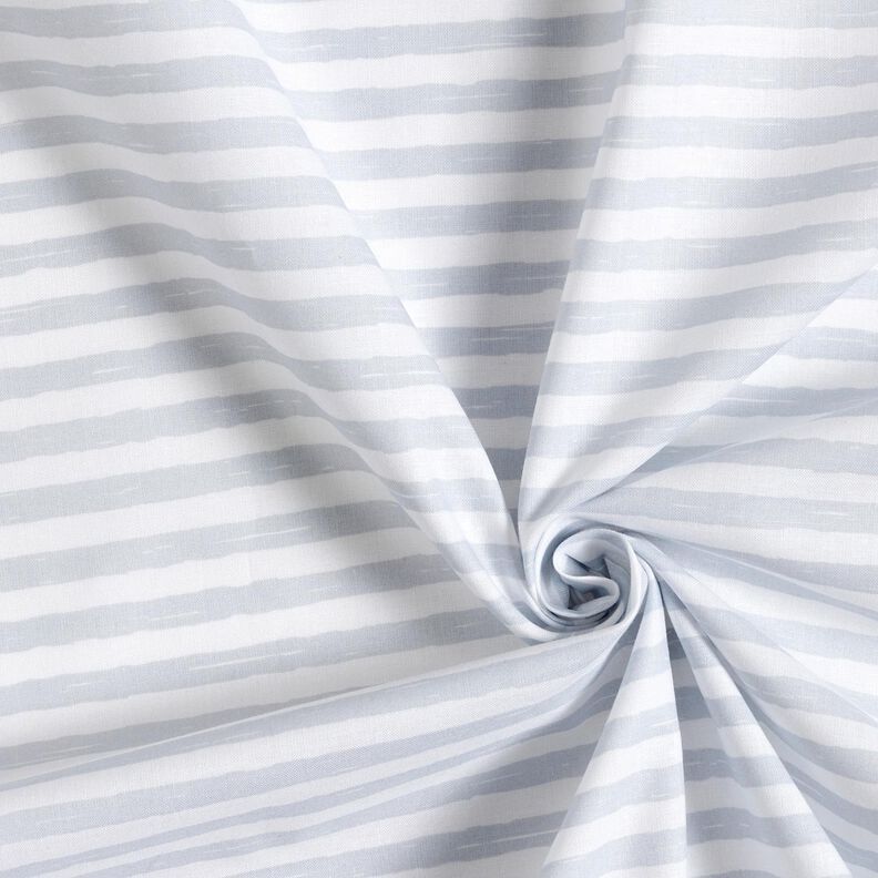 Baumwollstoff Cretonne legere Streifen – hellgrau/weiss,  image number 3