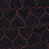 Steppstoff Neon Herzen | Poppy Fabrics – schwarz/neonpink,  thumbnail number 2