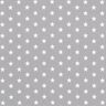 Baumwollpopeline mittellgroße Sterne – grau/weiss,  thumbnail number 1
