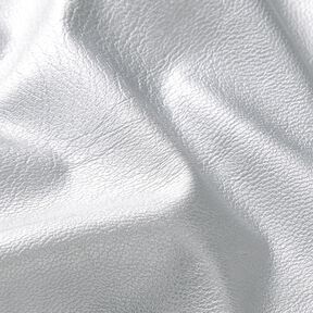 Stretch Lederimitat Metallic – silbergrau, 