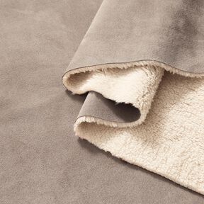 Velours mit Sherpa-Fellabseite – anemone, 