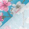 Beschichtete Baumwolle Kirschblüten – aquablau,  thumbnail number 4