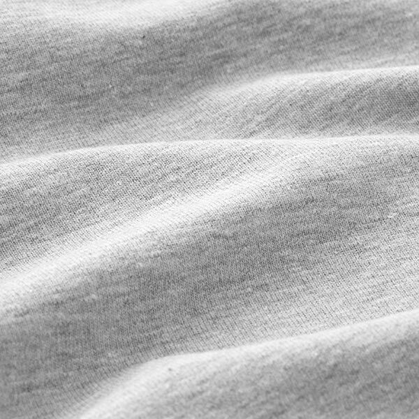 Baumwolljersey Medium Melange – hellgrau | Reststück 60cm