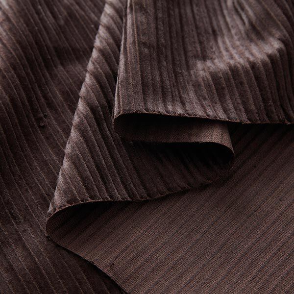 Stretch Cord Baumwoll-Viskose-Mix Uni – schwarzbraun, image number 3