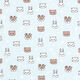 Baumwolljersey süße Tiergesichter – babyblau,  thumbnail number 1