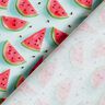 Baumwollstoff Popeline Wassermelone – eisblau/intensiv pink,  thumbnail number 4