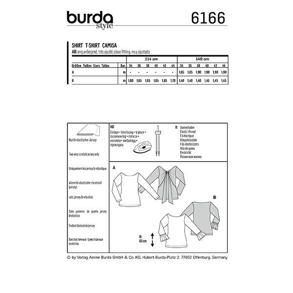 Shirt | Burda 6166 | 34-44, image number 8