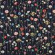 Dekostoff Gobelin Wildblumen – schwarz/rosé,  thumbnail number 1