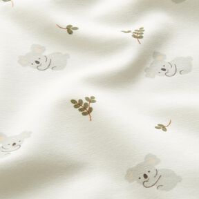 Baumwolljersey müde Koalas – wollweiss, 